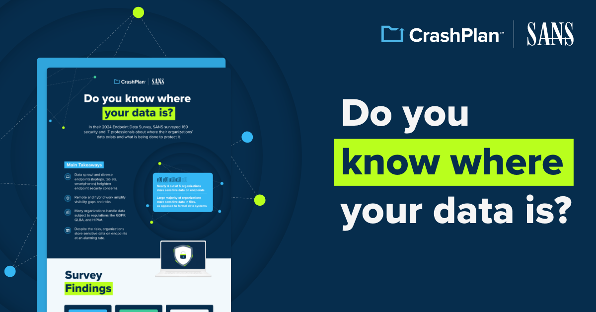 crashplan and SANS logos on a e-banner about data location